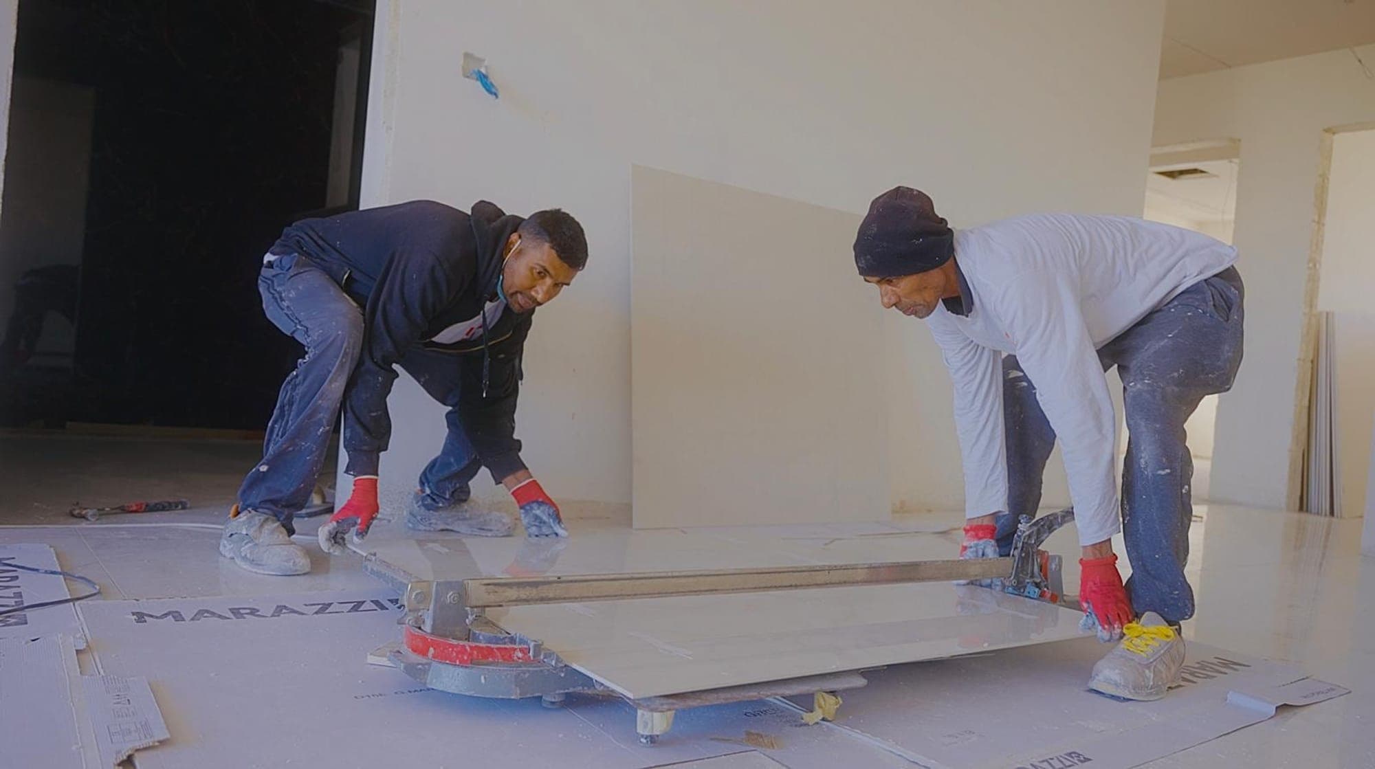 Shaw Contractors team on a finishing project in Malta